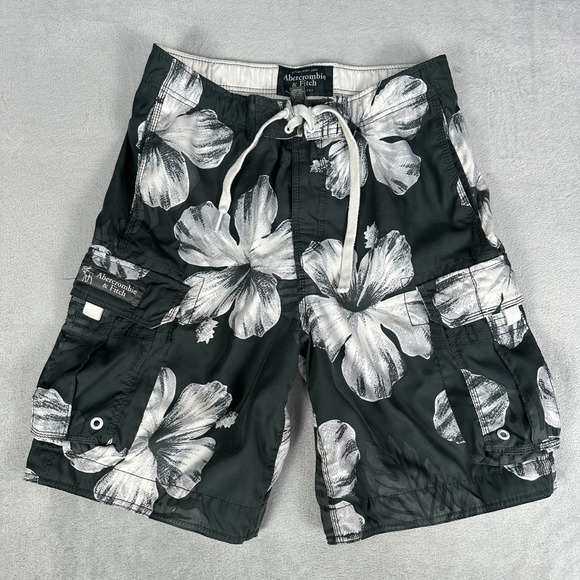 Abercrombie & Fitch Other - Abercrombie & Fitch Swim Shorts Mens Medium Floral Gray Board Shorts Casual